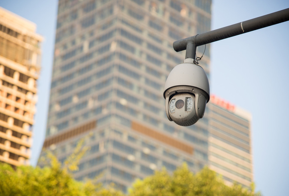 A modern PTZ traffic camera illustrating the integration of LPR with the Internet of Things