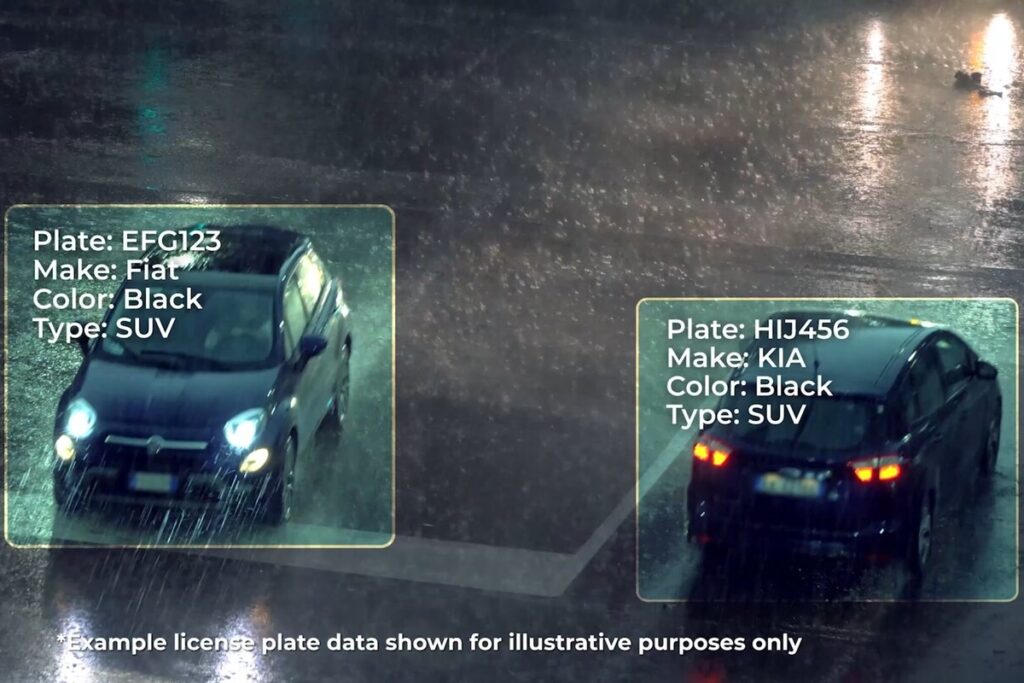 Vehicle data of 2 cars at night and in rain captured with the use of PlateSmart's LPR technology as an illustration to help in understanding LPR (featured image)